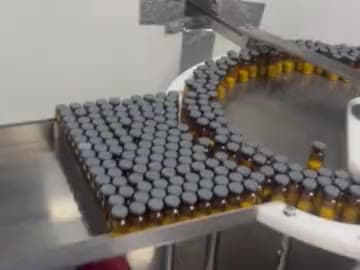 Vials on our capping line